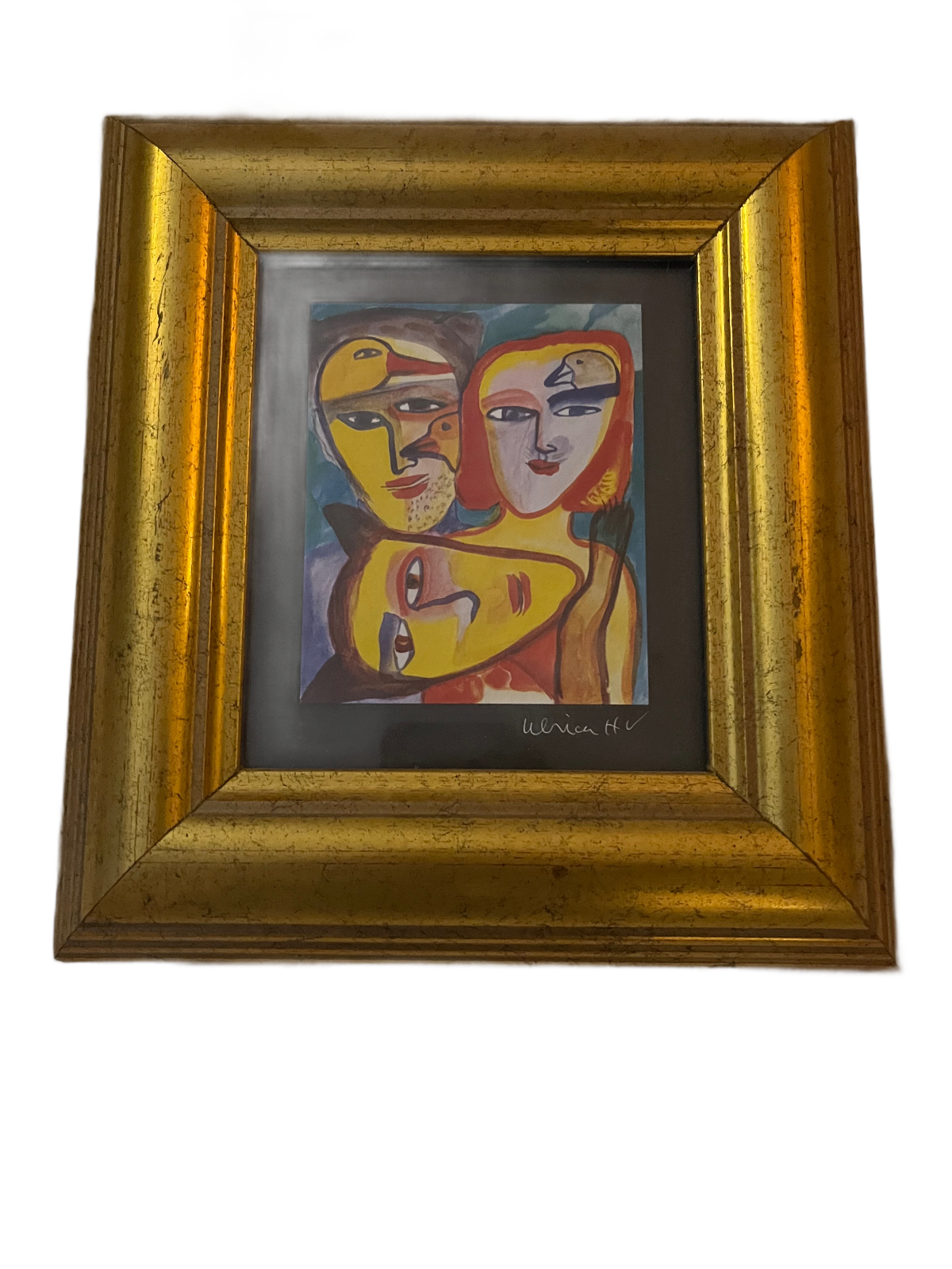 Inramat kort efter original av Ulrica Hydman-Vallien