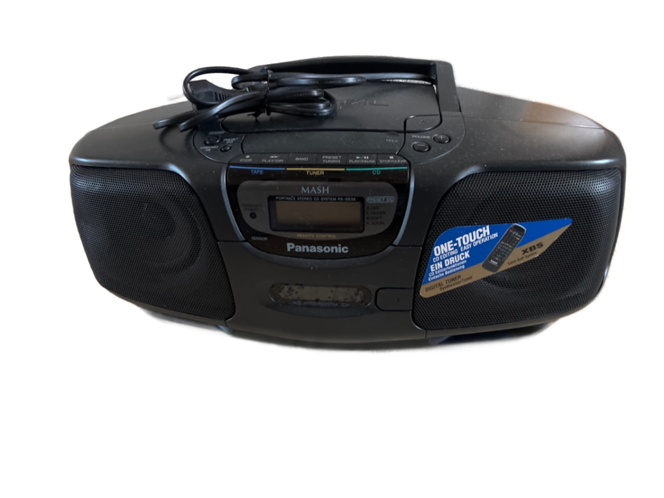 Panasonic MASH Portable Stereo CD System RX-D535 boombox